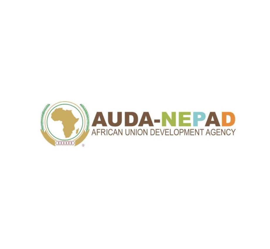 AUDA NEPAD Logo with african continent and olympic rings below